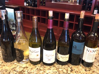 King Estate wine bottles lineup